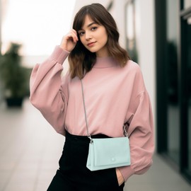 juctshee Girls’ Small Crossbody Bag,PU Leather Shoulder Purse with Chain Strap, Cute Mini Handbag for Kids,Tweens,Girls,Miss,Green