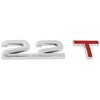 Lettering 2.2 T Metal Emblem Logo Car Sticker 2.2 Silver
