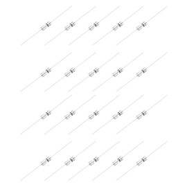 sourcing map 20A 250V Glass Fuse 3.6x20mm Time Delay Fuse with Lead Wire UL Listed Slow Blow Fuse for Home Appliances(Pack of 20)