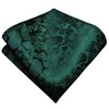 Gusleson Green Tie for Wedding Mens Silk Paisley Emerald Green