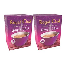 Royal Chai Ginger Sweetened 220g (Pack of 2) – Premium Instant Tea – Ginger Tea – Natural – Instant Ginger Indian Tea