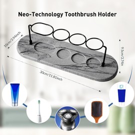 Toothbrush Holders for Bathroom, Metal Toothbrush Organizer with Diatomite Base, Water Absorption Quick Drying Bathroom Organizers and Storage,for Electric Toothbrush,Toothpaste,Razor,Makeup.