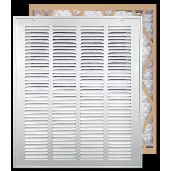 Handua 16"W x 20"H [Duct Opening Size] Filter Included Steel Return Air Filter Grille [Removable Door] for 1" Filters, Vent Cover Grill, White, Outer Dimensions: 18 5/8"W X 22 5/8"H for 16x20 Opening