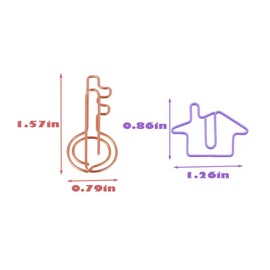 96pcs Real Estate Agent Supplies,8 Types Decorative Paper Clips