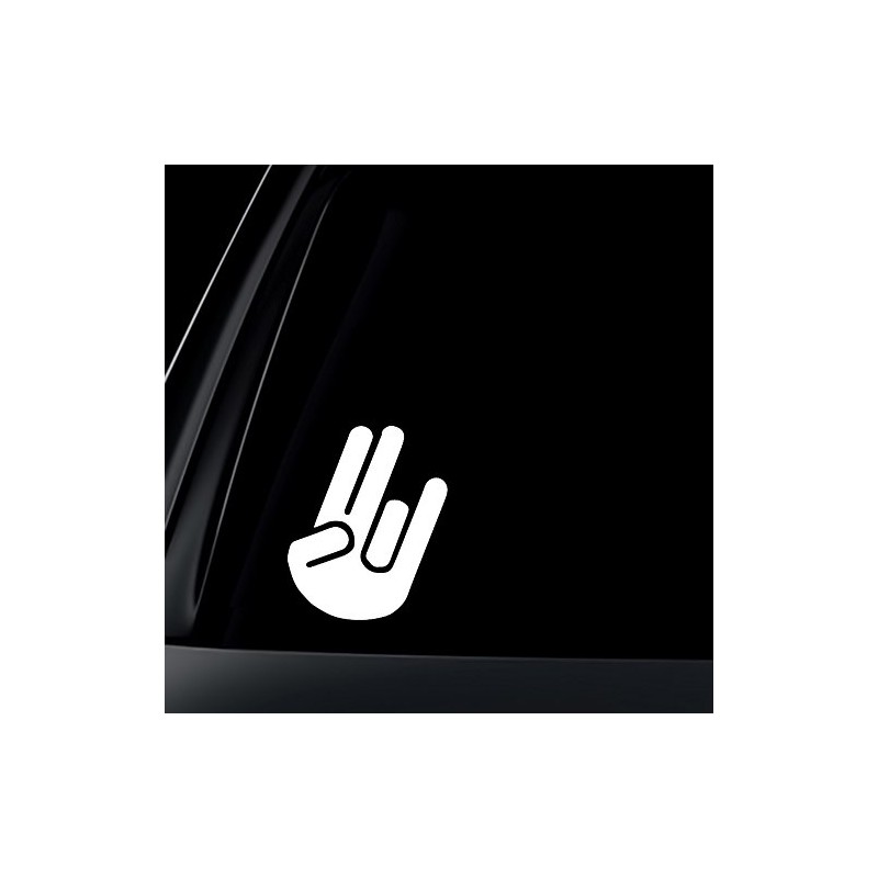World Design Shocker Hand Sign Car Decal/Sticker