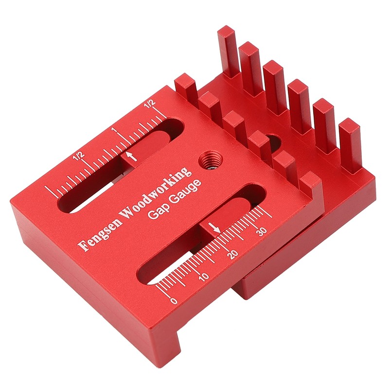 Woodworking Mini Gaps Gauge Aluminum Alloy Depth Measuring Sawtooth Ruler