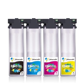 Jettruemedia T9451 - T9454 Druckerpatrone T9451 T9452 T9453 T9454 für Workforce Pro WF-C5210 WF-C5290 WF-C5710 WF-C5790 WF-C5210DW WF-C5290DW WF-C5710DWF (4er-Pack)