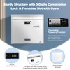 KINGCEPHAS Outside Wall-Mounted Mailbox with Combination Lock, Large Capacity, Wall
