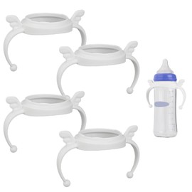 Ajrwiiy 4 Pack Baby Bottle Handles Compatible with Lansinoh Baby Bottles, Bottle Holder for lansinoh Bottles, for Newborn, White