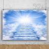 DORCEV 10x7ft Heaven Backdrop Stairs to Heaven Paradise God Bless