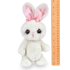 Bearington Bunni Big Head White Plush Stuffed Animal Bunny Rabbit, Adorable, Soft and Cuddly, Great Gift for Bunny Lovers of All Ages, Birthdays, Holidays and Special Occasions, 8 inches