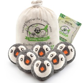 Wool Dryer Balls - No More Dryer Sheets - XL 6-Pack - Eco Dryer Balls - Dryer Balls Laundry Reusable - Softens Laundry Naturally - Reduces Drying Time & Static - With Storage Bag