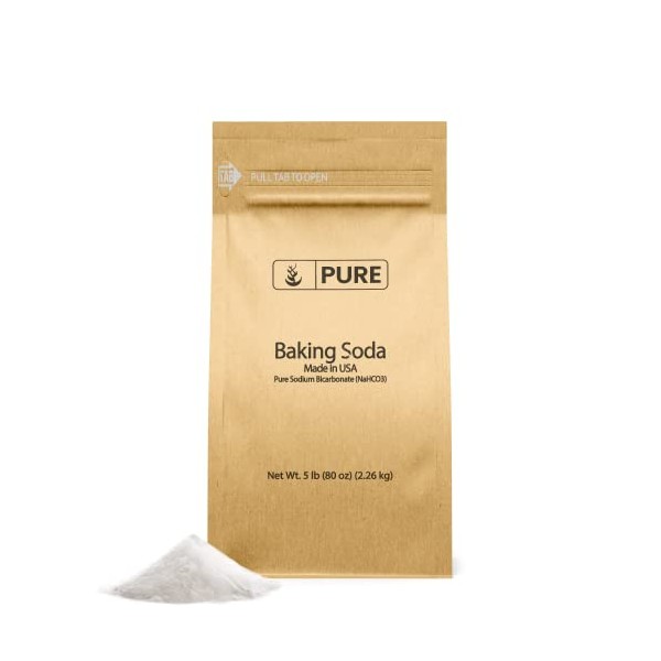 Pure Original Ingredients Sodium Bicarbonate (Baking Soda) (5 lb) Eco-Friendly Packaging, Always Pure, No Fillers Or Additives