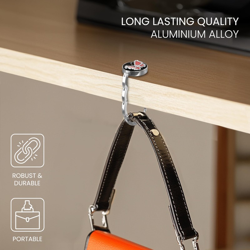 BELLE VOUS Kurtzy Set of 6 Handbags Table Hooks -