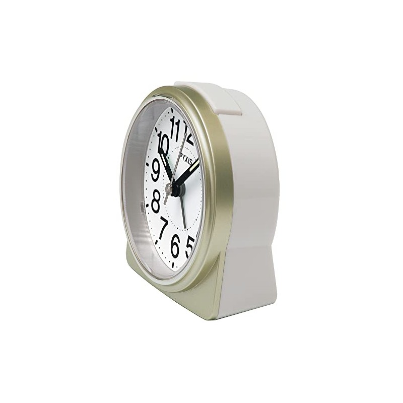 Seiko Clock Alarm Clock, Table Clock, Analog, Light Gold Pearl,