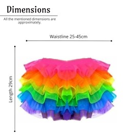 Lizzy Kids Animal Ear Set Tutu Costume School Book day week Nativity Angel Fairy Wings Fancy Dress Party Outfit Skirt Accessories Kit (Rainbow Pony Ears Tutu Costume)