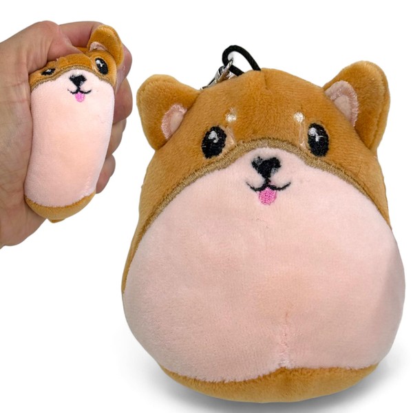 MIJOMA Cuddly Mini Plush Toy with Carabiner Hook, Plush Key