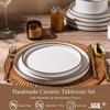 LERATIO Ceramic Dinnerware Sets for 4, High Edge Stoneware Plates