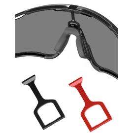 Replacement Wicket for Oakley Jaw-breaker OO9290 Sunglass - 2 Pieces (Black + Red)