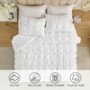 Amélie Home White Comforter Set Queen, Bubble Lightweight Bed Set