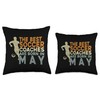 Soccer Coaching Men Training May Soccer Coach Birthday Throw Pillow