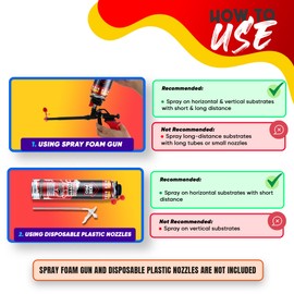 Spray Foam Insulation Can (6 x 30 oz. / 850 g) Expanding Sealant, Mega Size Closed Cell Spray Foam Insulation, High Density, Walls Ceiling Windows Doors