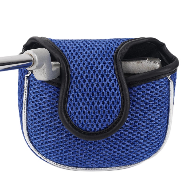 Andux Mesh Mallet Putter Cover Golf Putter Head Covers Blue,