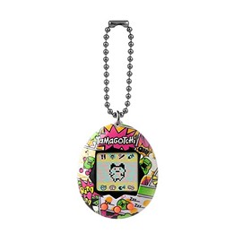 BANDAI Tamagotchi Original Kuchipatchi Comic book Shell | Tamagotchi Original Cyber Pet 90s Adults And Kids Toy With Chain | Retro Virtual Pets Are Great Boys And Girls Toys Or Gifts For Ages 8+