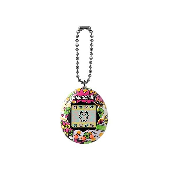 BANDAI Tamagotchi Original Kuchipatchi Comic book Shell | Tamagotchi Original Cyber Pet 90s Adults And Kids Toy With Chain | Retro Virtual Pets Are Great Boys And Girls Toys Or Gifts For Ages 8+