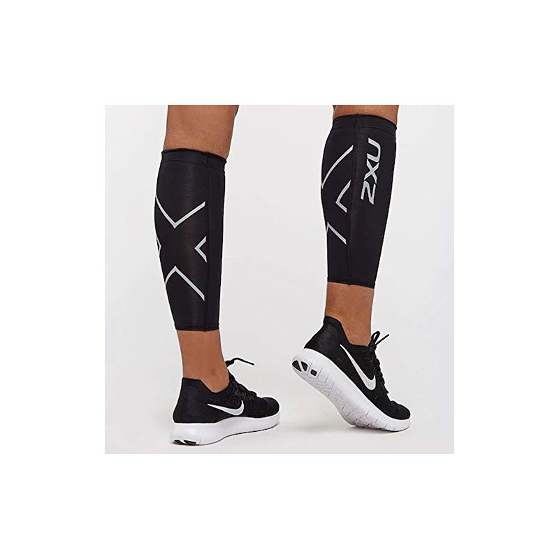 [2XU] Two Times You Unisex Compression Calf Guard Black (BLK/BLK)
