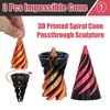 3 Packs Impossible Cone, 3D Printed Spiral Cone Fidget Toy,
