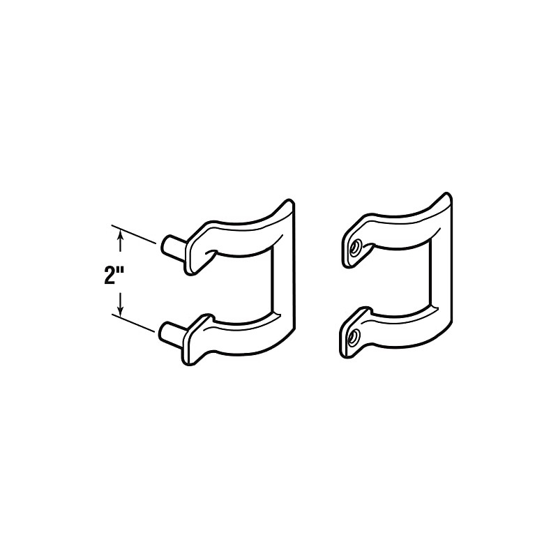 Slide-Co 193128 Shower Door Handle Set, 2 In. Mounting Hole