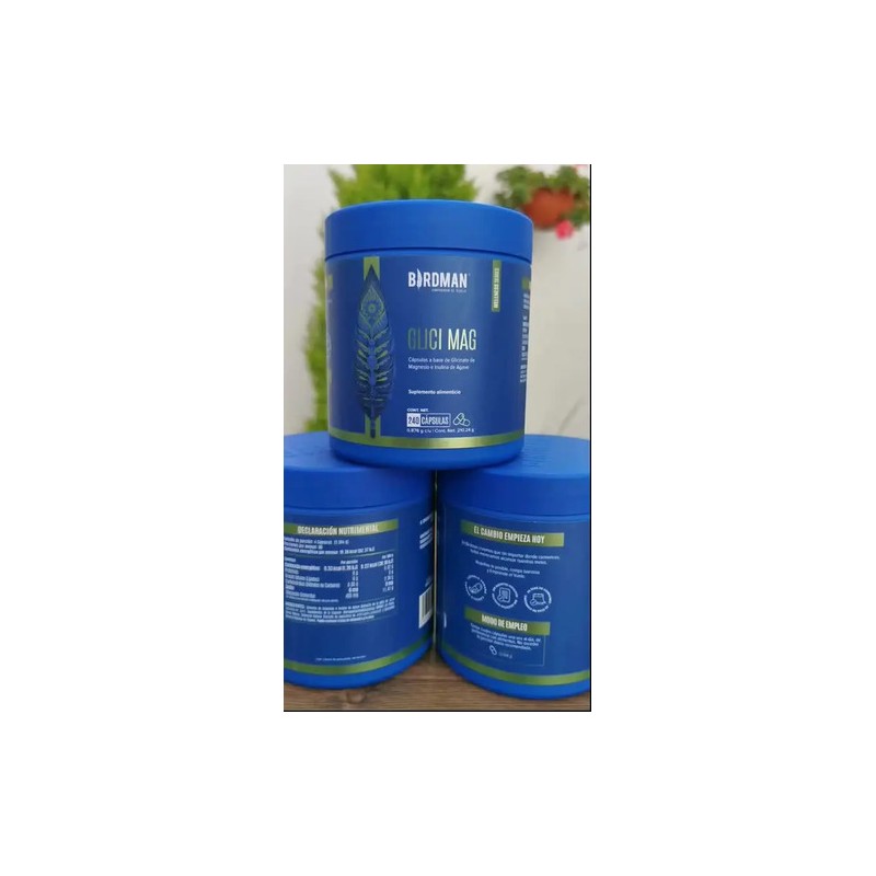 Birdman Glicinato De Magnesio 400 Mg 60 Porciones 240 Cáps