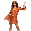 Leg Avenue Womens 2 PC Disco Doll, includes bell sleeved