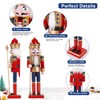 COMBIUBIU 30CM Wooden Nutcracker Christmas Decorations,Wooden Nutcracker Figures,Festive Collectible Nutcracker