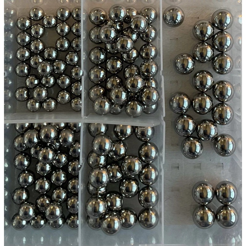 GOLIATH INDUSTRIAL TOOL 430pc Stainless steel Chrome Ball Assortment Set