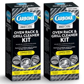 Carbona Oven Rack & Grill Cleaner | Eliminates Thick Grease & Build-Up | Griddle & BBQ Cleaning Solution | 16.8 Fl Oz, 2 Pack
