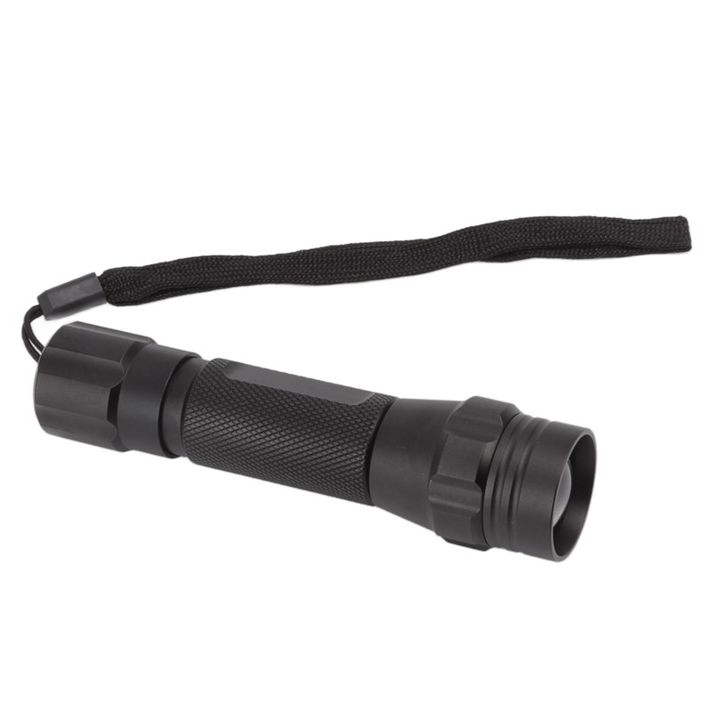 LED Flashlight White Light Battery Powered Aluminium Alloy Retractable Zoom