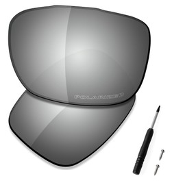 Saucer Premium Replacement Lenses for Oakley TwoFace OO9189 Sunglasses, High Defense - Chrome Metal Polarised