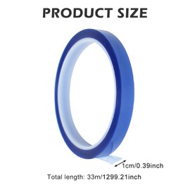 4 Pcs Heat Proof Tape,Heat Resistant Tape,Heat Resistant Double Sided Tape,Blue Electrical Tape,High Temperature Tape,For Electric Task, 3d Printers, Solder, Painting And Packing Fixing(SIZE:10 MM)