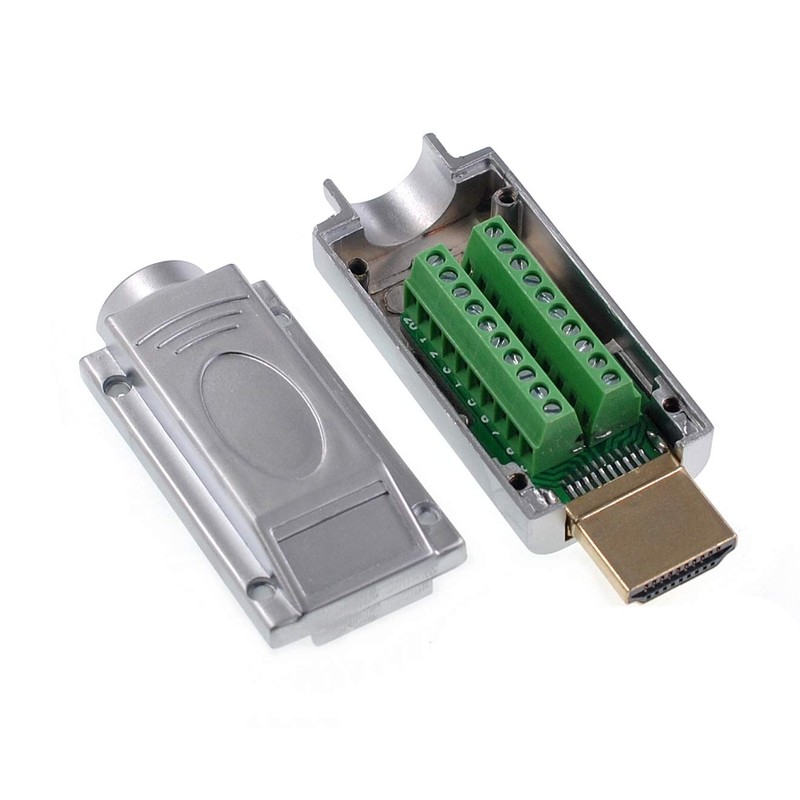 Ganasome HDMI Solderless Signals Terminal Breakout Board Connector with Metal