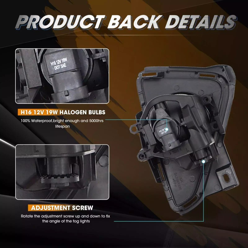 YLT Auto Pair For 2016 2017 2018 Toyota RAV4 Clear