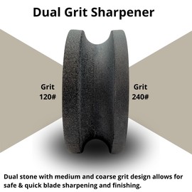 4" Dual Grit Axe/Hatchet Silicon Carbide Sharpener Multipurpose Sharpening Stone Grinding Wheel
