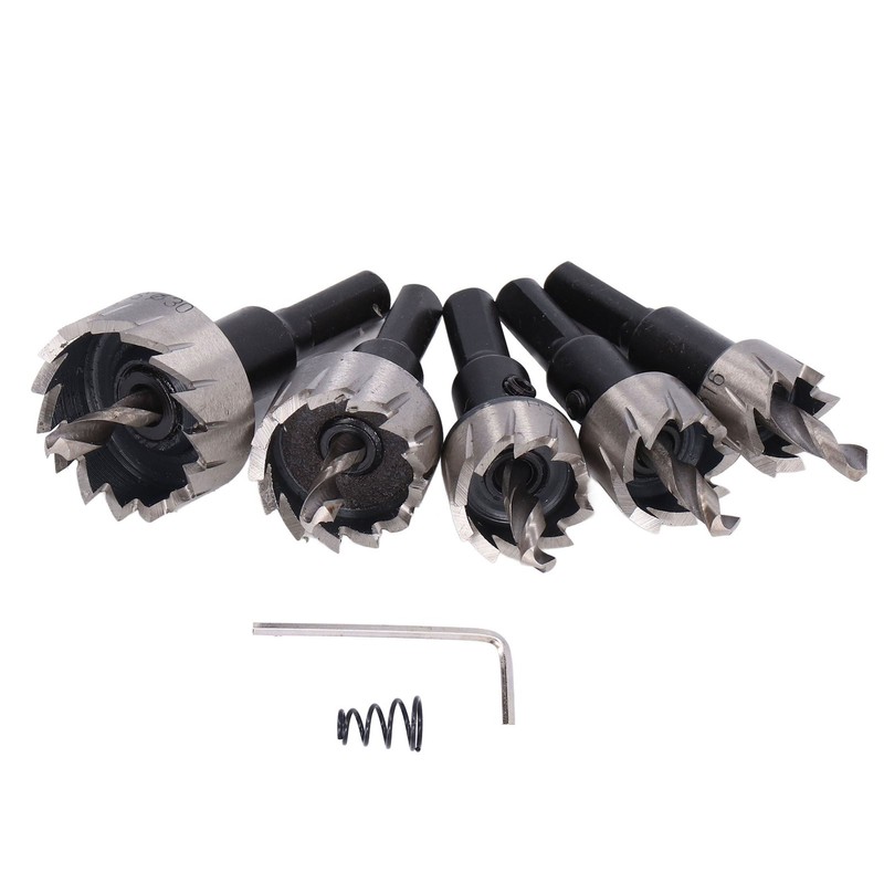 5Pcs Metal Hole Saw 16‑30mm High Speed Steel Wear Resistant