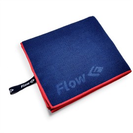 Flow - Toalla de natación de microfibra de secado rápido, toallas de piscina para natación competitiva y otros deportes acuáticos con opciones medianas y grandes disponibles (azul marino, L (60 x 30