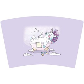 Mugzie 16 Ounce Stainless Steel Cocktail Shaker - Martini Shaker with Wetsuit Cover - Unicorn in the Tub