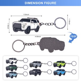 Bonilaan 4Runner Keychain Accessories 4 runner key chain key fob cover - 3rd 4th 5th gen mods for Toyota TRD Car Accessories(White)