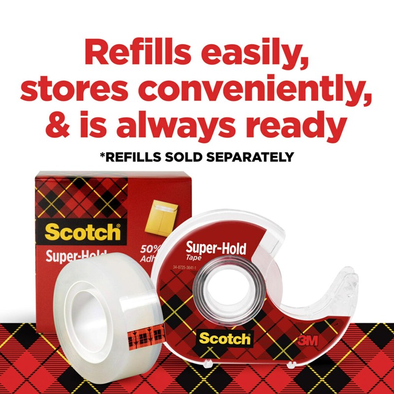 Scotch Super-Hold Wide Tape, 1 Roll, 50% More Adhesive, Trusted