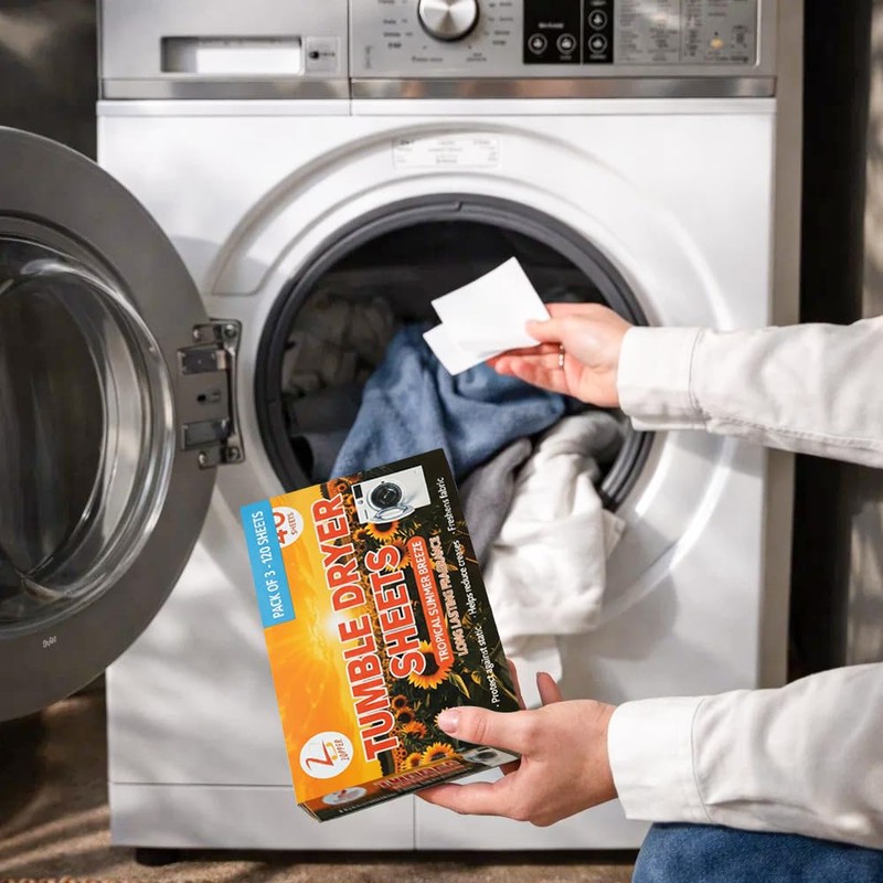 ZOPPER Tumble Dryer Sheets Scented - Tropical Summer Breeze,40 Sheets
