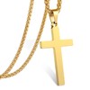 RS Gold Cross Necklace for Men Boys Stainless Steel Pendant